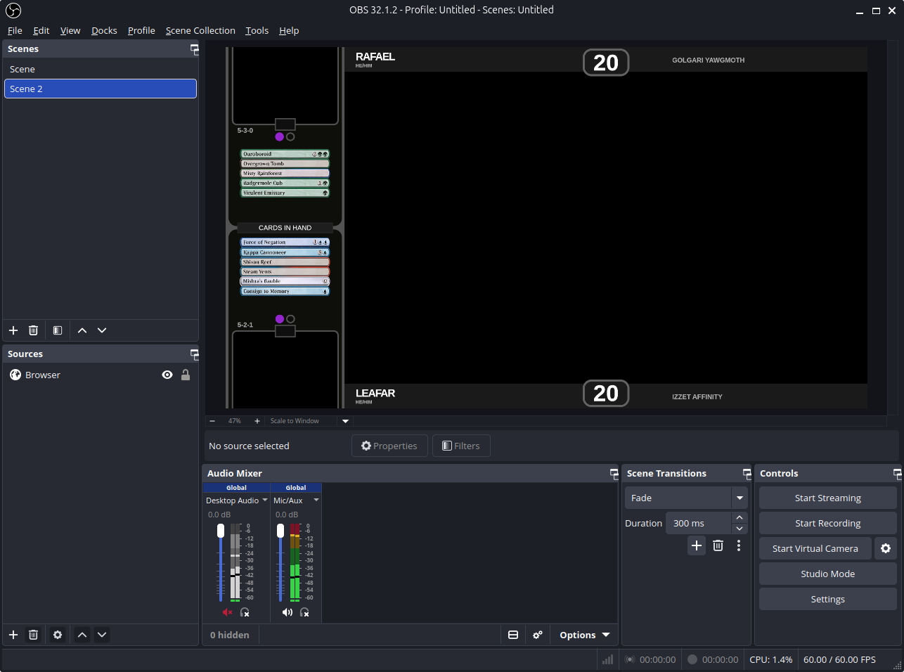 The finished scene with the overlay above the match capture